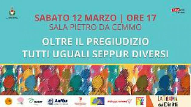 Oltre il pregiudizio: tutti uguali, seppur diversi: incontro il 12 marzo