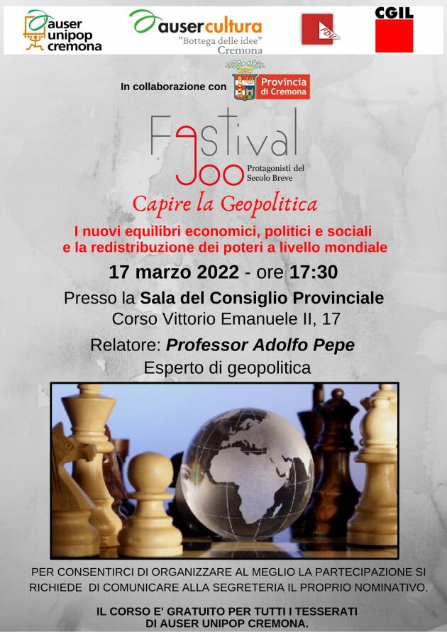 Iniziativa Auser Cremona in collaborazione con la Provincia di Cremona