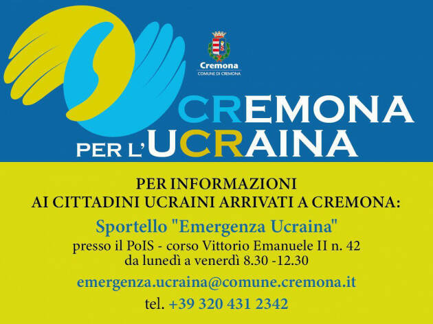 Emergenza Ucraina, il Comune di Cremona già attivo su più fronti