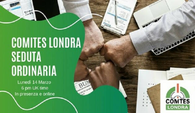 Oggi la nuova assemblea del Comites Londra