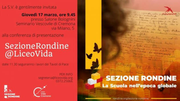 Cremona A scuola di pace: al Liceo Vida parte la Sezione Rondine