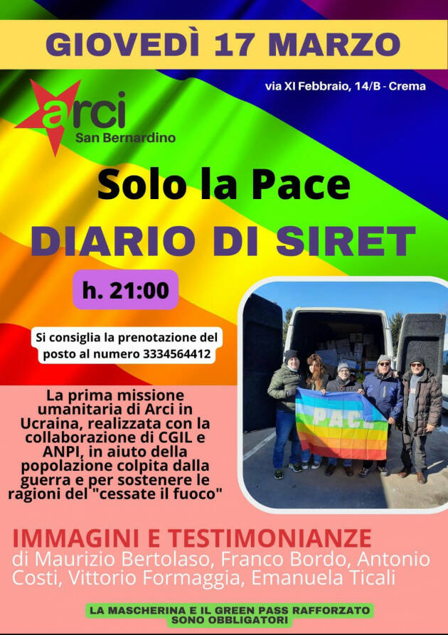 SOLO LA PACE - DIARIO DI SIRET - FOTO E TESTIMONIANZE DI FUGGITIVI DALLA GUERRA