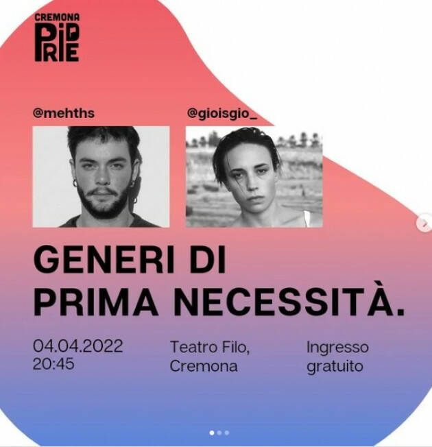 Cremonapride 4 APRILE | GENERI DI PRIMA NECESSITÀ