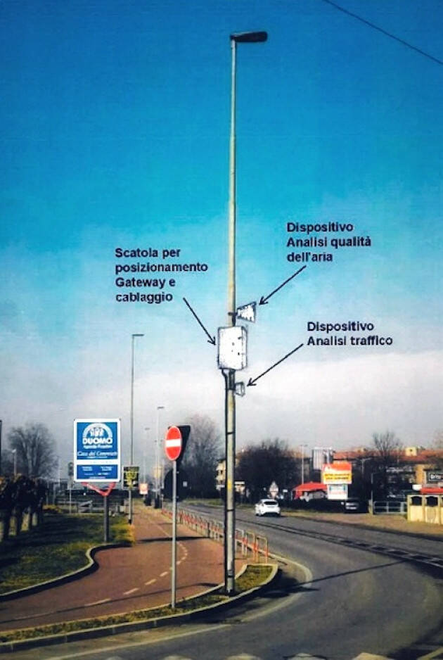 Crema: in via Libero Comune punto di raccolta dati traffico–polveri sottili