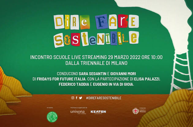 Dire Fare Sostenibile evento di Fridays For Future rivolto alle scuole