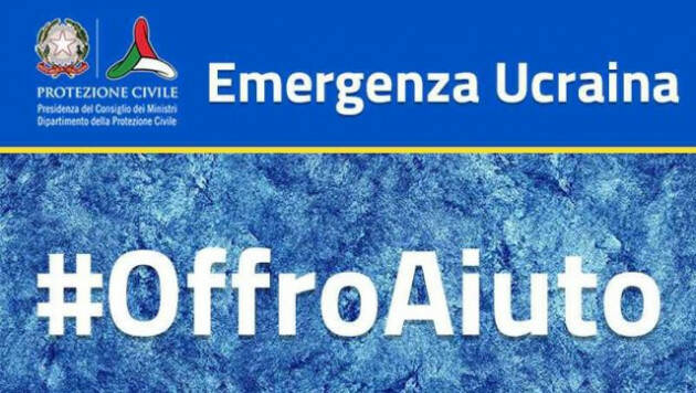 #OffroAiuto: online la piattaforma della Protezione Civile per le offerte alla popolazione ucraina