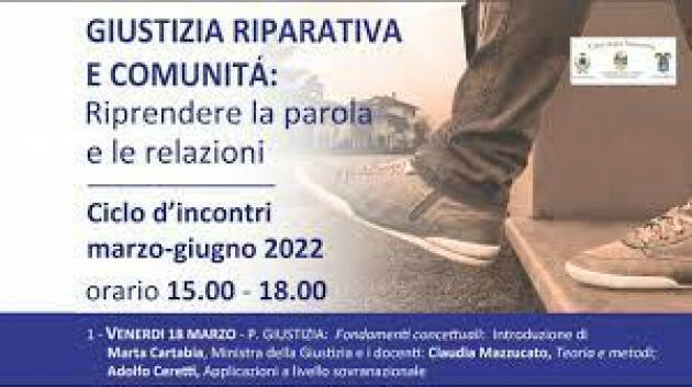 TERZO INCONTRO DEL CICLO ''GIUSTIZIA RIPARATIVA E COMUNITÀ.   RIPRENDERE LA PAROLA E LE RELAZIONI''