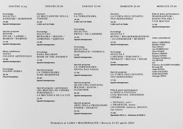 Brescia: Mostra Internazionale di Cinema Sperimentale e d'Artista
