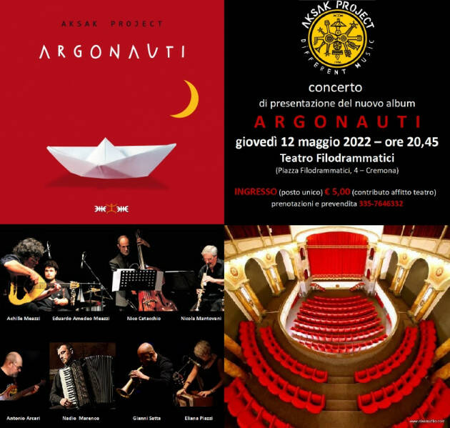 Al Filo di Cremona presentazione nuovo disco ‘ Gli Argonauti’