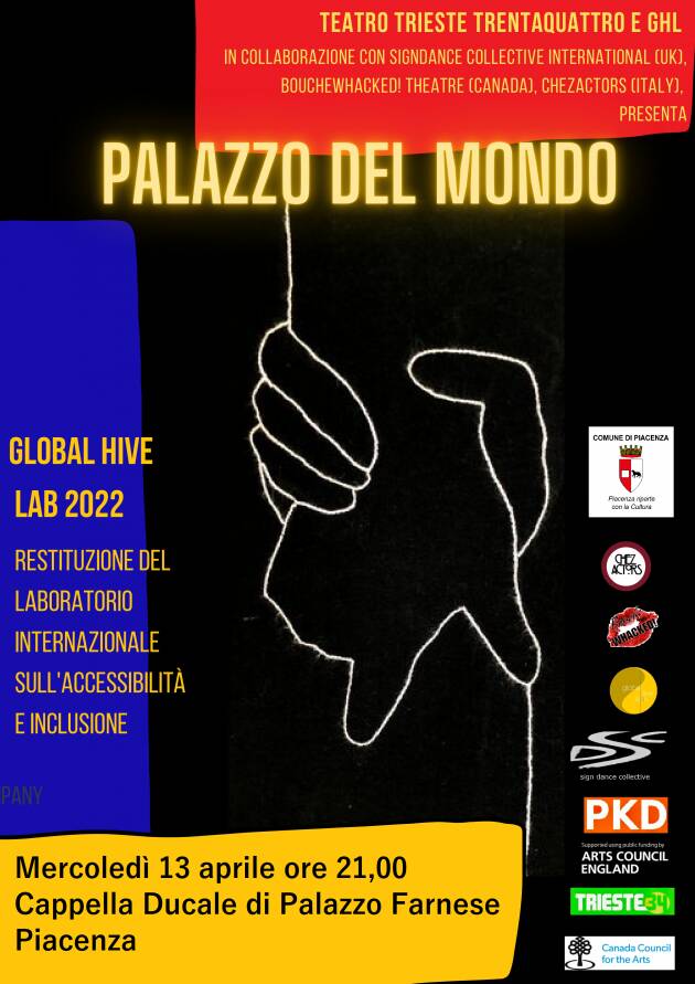 Piacenza: ''Palazzo del Mondo'', mercoledì 13 aprile a palazzo Farnese la performance di teatro/danza a cura di Piacenza Kultur Dom