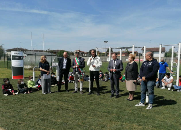 -VIDEO- Inaugurazione installazione area fitness progetto  ‘‘sport nei parchi’ a Gerre dè Caprioli.