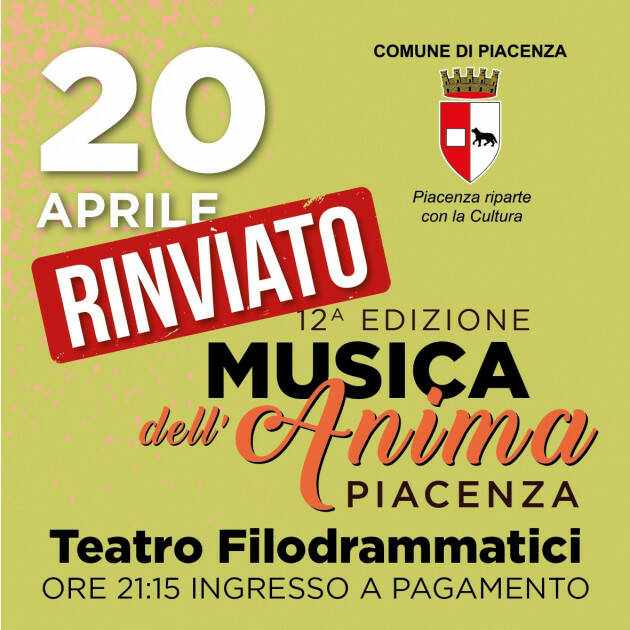 RINVIO CONCERTO MIETTA-12^ edizione Musica dell'Anima