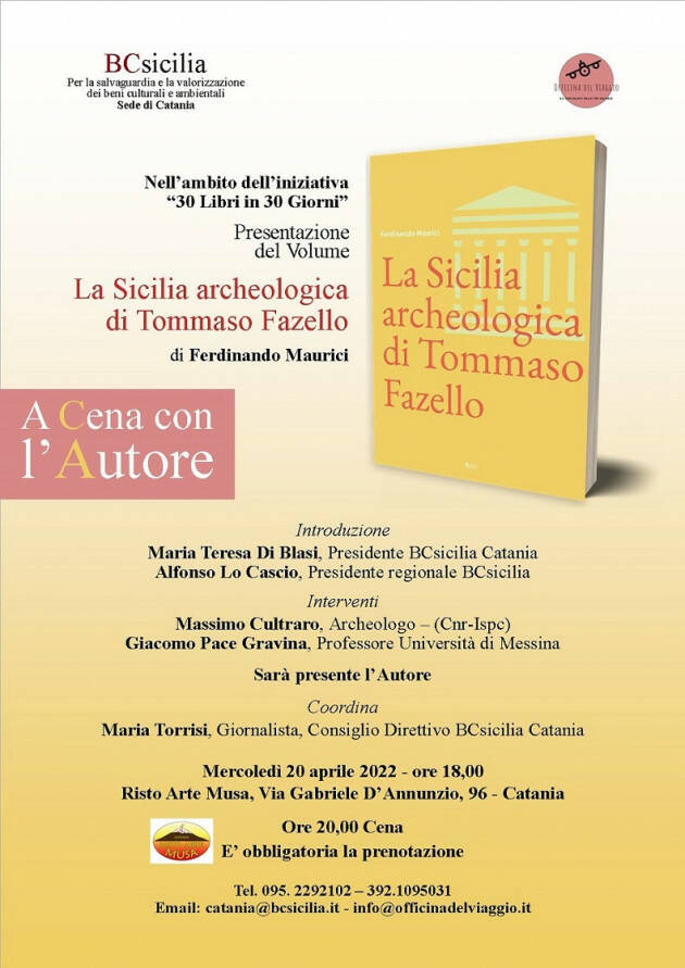 ''30 libri in 30 giorni'' si presenta il volume ''La Sicilia archeologica di Tommaso Fazello''