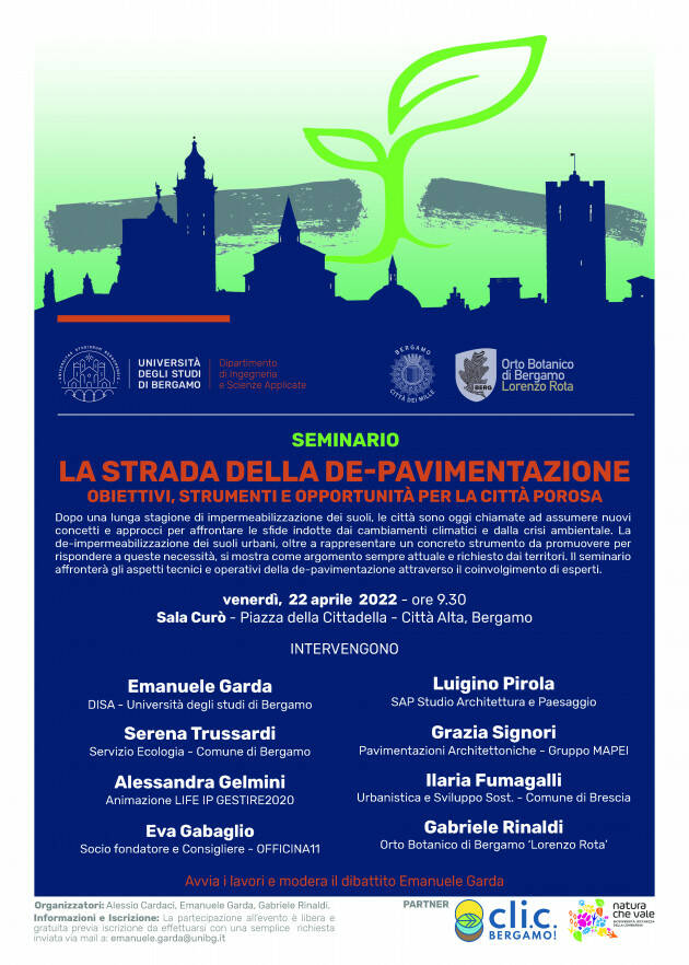 Bergamo: LA STRADA DELLA DE-PAVIMENTAZIONE