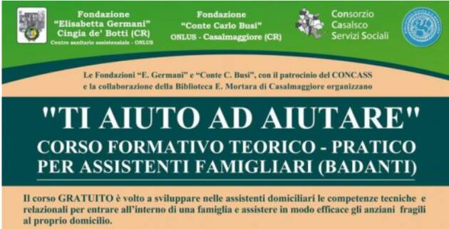 Fondazione Germani e Busi Ti aiuto ad Aiutare conso formazione