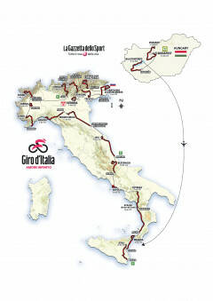 Giro d'Italia 2022: Altimetria e percorso di tutte le tappe