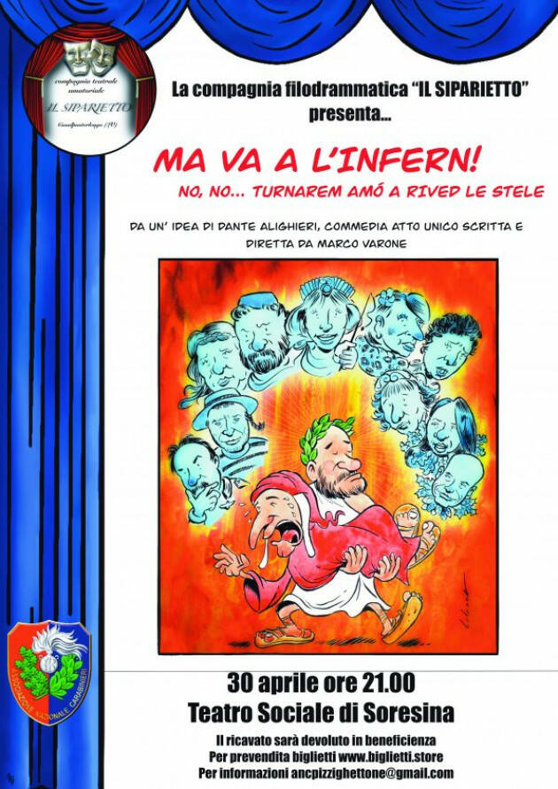 ANC Pizzighettone: spettacolo per beneficenza al Teatro di Soresina