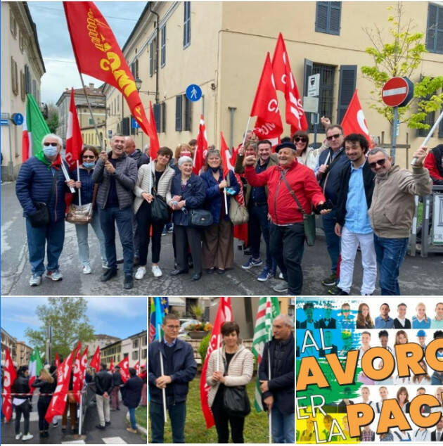 Primo Maggio a Crema con la la Cgil Cremona AL LAVORO PER LA PACE
