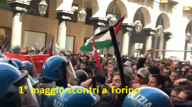 Primo Maggio Scontri a Torino  e Trieste nei cortei sindacali