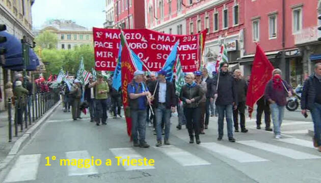 Primo Maggio Scontri a Torino  e Trieste nei cortei sindacali