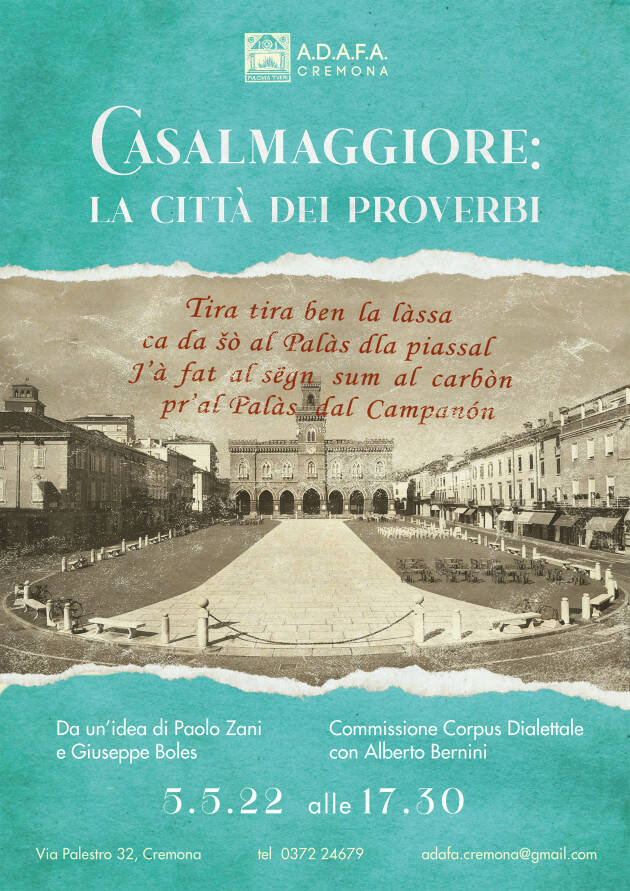 ''Casalmaggiore: la città dei proverbi''