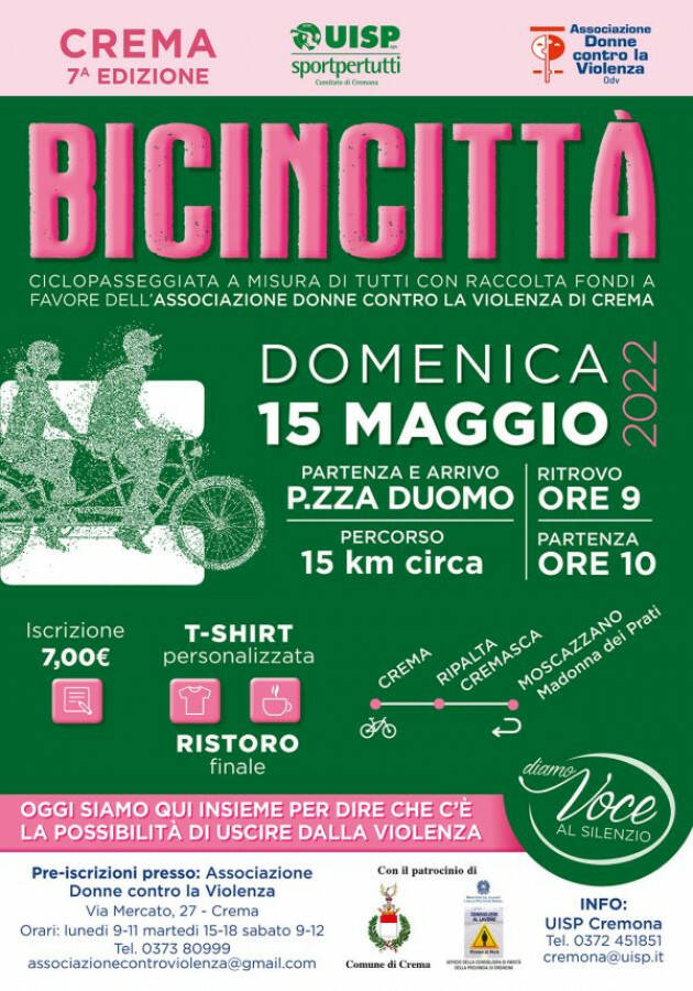 UISP Crema  BICINCITTA’ la ciclopasseggiata della solidarietà