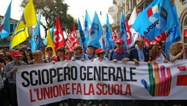 Scuola Flc Cgil, Cisl scuola, Uil scuola,Snals e Gilda confermano sciopero 30 maggio