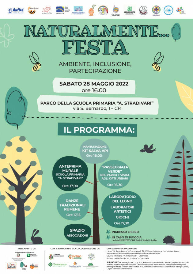 Cremona ‘NATURALMENTE...FESTA! Ambiente, Inclusione, Partecipazione’