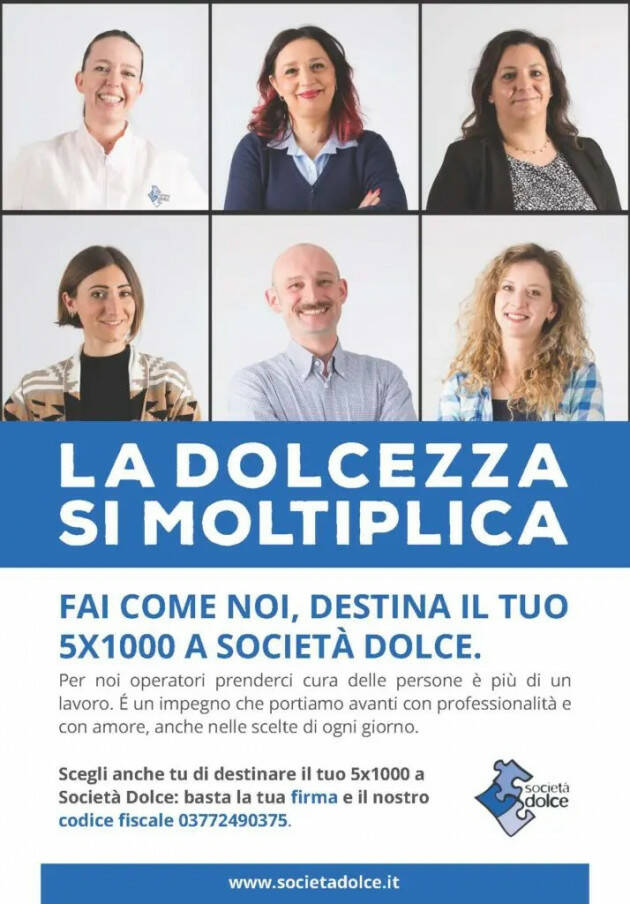 Cooperativa Sociale Società Dolce: destinaci il tuo 5X1000