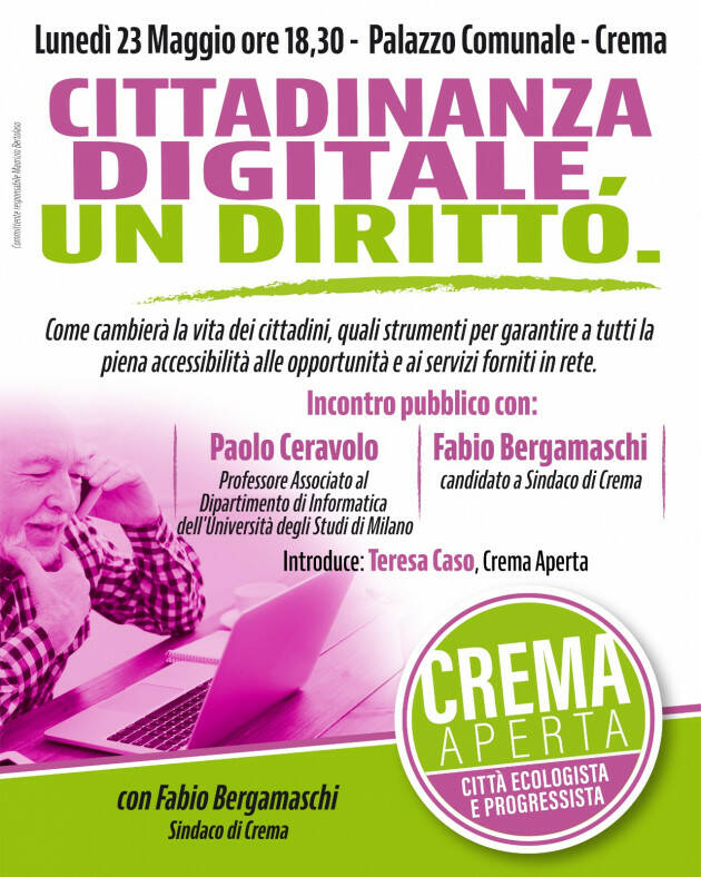CREMA APERTA ALFABETIZZAZIONE DIGITALE: LE ‘150 ORE’ DEI NOSTRI TEMPI