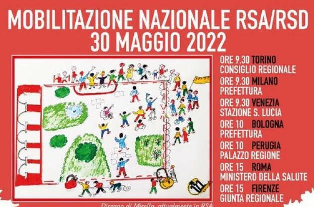 Arci Mobilitazione Nazionale il 30 maggio RSA/RSD