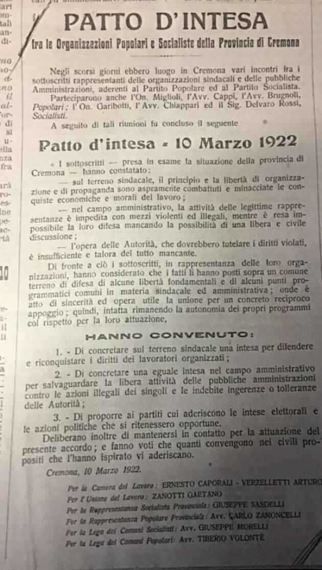 ''Cremona prima dell’avvento del fascismo''