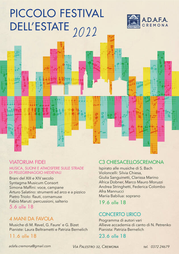 Domenica 5 alle 18, inizia il 'Piccolo festival dell'estate 2022'