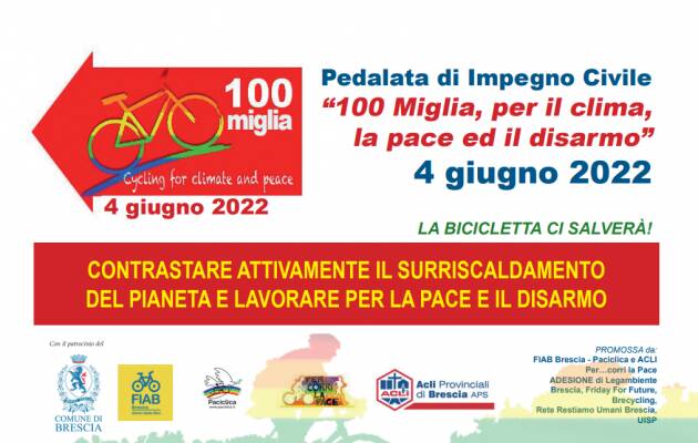 Brescia: PEDALATA di IMPEGNO CIVILE