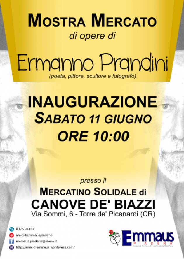 Emmaus AL MERCATINO SOLIDALE LE OPERE D’ARTE DI ERMANNO PRANDINI