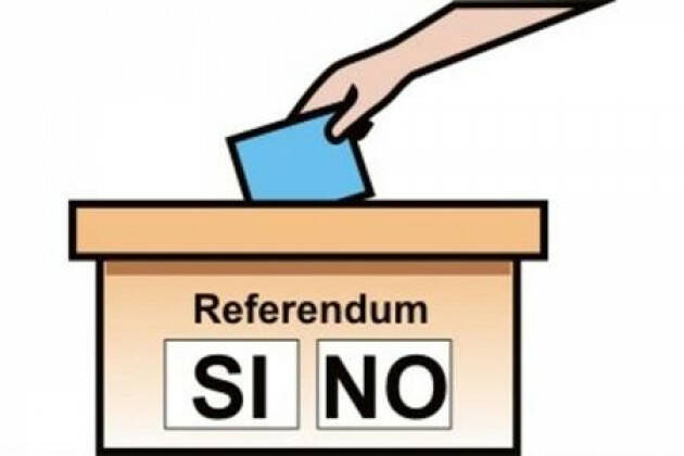 Credera Rubbiano   Le schede con i candidati Sindaci  per i 5 referendum 