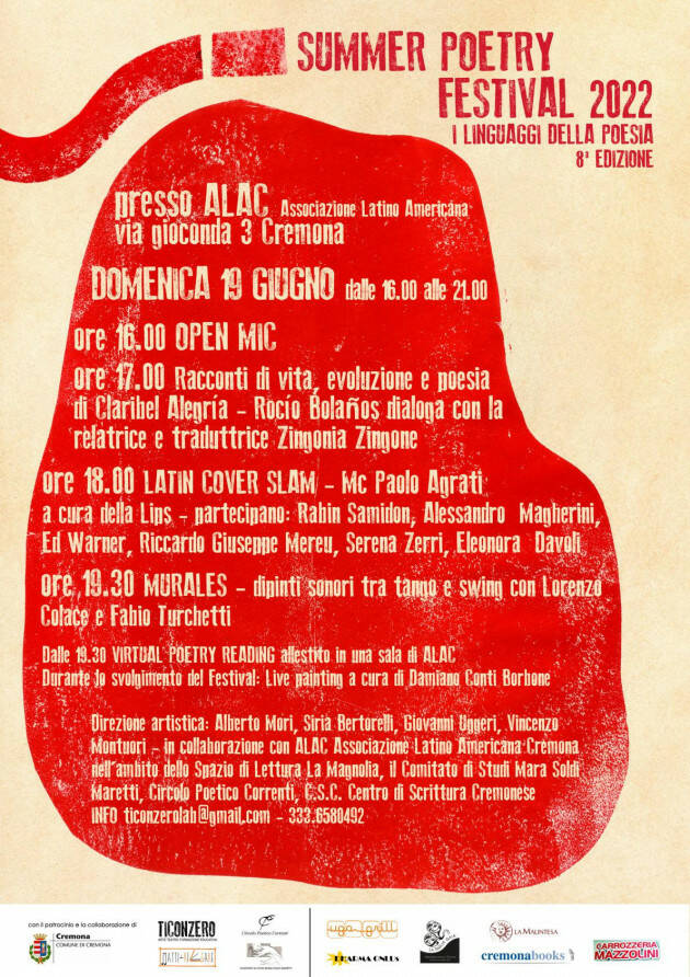 Summer Poetry Festival 2022 8a Edizione a Cremona