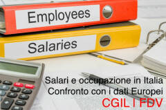 Lavoro: FDV-CGIL, salari e occupazione si amplia divario con altri paesi Ue