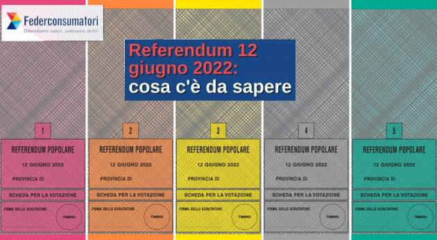 Federconsumatori Referendum Giustizia Informati per votare il 12 giugno