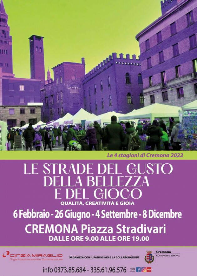 Cremona NUOVA TAPPA della Manifestazione LE  STRADE  del  GUSTO…