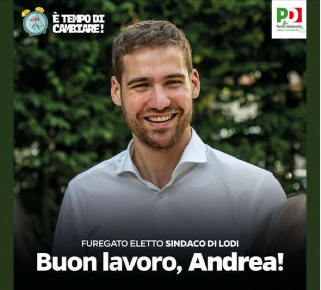 Vinicio Peluffo (Pd Lombardia) Bellissima vittoria a Lodi di Andrea Furegato