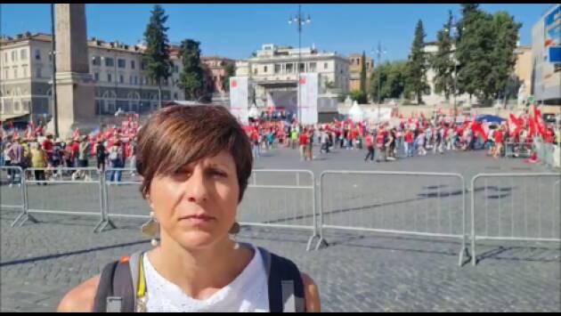 Elena Curci (sg Cgil Cremona) : siamo a Roma per la Pace , Lavoro e democrazia (Video)