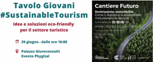 Turismo sostenibile,  Tavolo Giovani#SustainableTourism e Cantiere Futuro 
