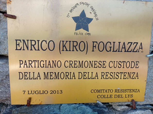 Anpi Cremona presente alla celebrazione eccidio partigiani al Colle del Lys del 1944
