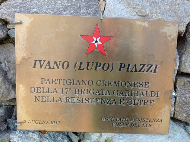 Anpi Cremona presente alla celebrazione eccidio partigiani al Colle del Lys del 1944
