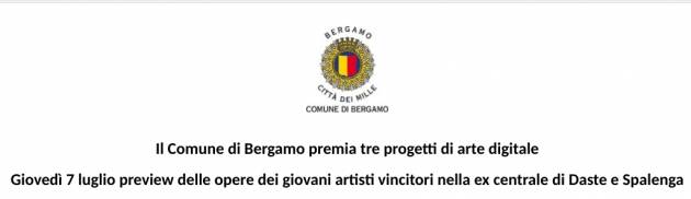 Il Comune di Bergamo premia tre progetti di arte digitale