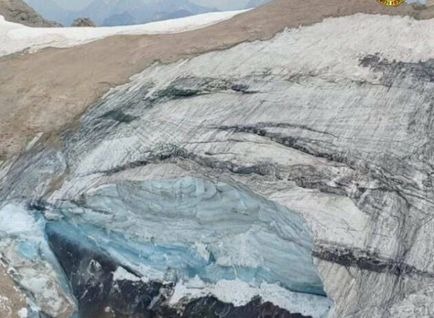 Sulla Marmolada negli ultimi due mesi le temperature medie erano più alte di 3,2°C