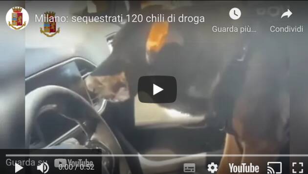 Milano: sequestrati 120 chili di droga