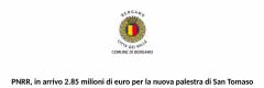 Bergamo: PNRR, in arrivo 2.85 milioni di euro per la nuova palestra di S.Tomaso