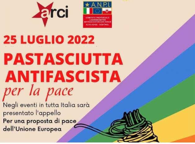 (CR) Pastasciutta Antifascista il 25 luglio promossa da ANPI, ARCI ed altri 